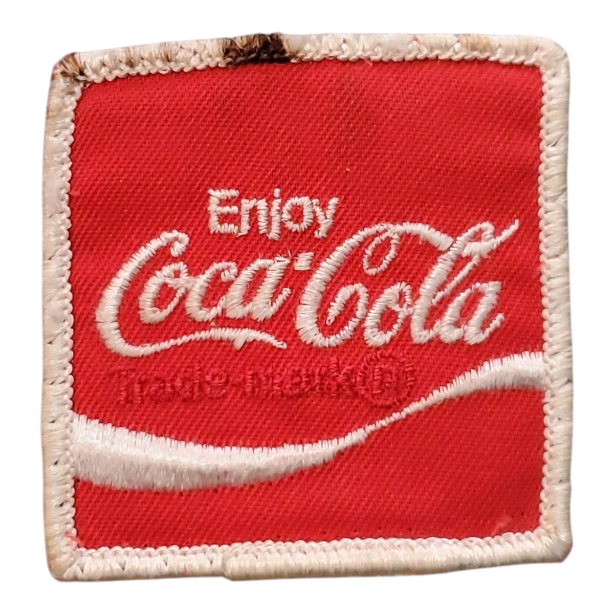 Plaque émaillée "Coca Cola " rouge sur fond blanc XX sièc