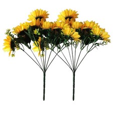  2 Pcs Artificial Sunflower Arrangements Sunflowers Decorations Home