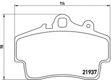 Front axle Brembo P 65 007 brake pad set, disc brake for Porsche