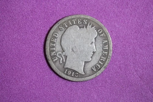 ESTATE FIND 1913 - Barber Dime!! #K58842
