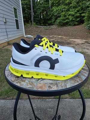 On Cloudflow 5 3WF10092929 White/Lime Running Shoes Sneaker Women Sz 6.5 Worn 2x