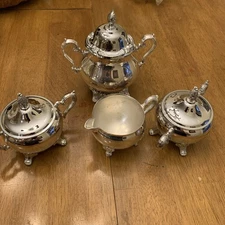 International Silver Company Antique Silver Plate Tea Coffee Set