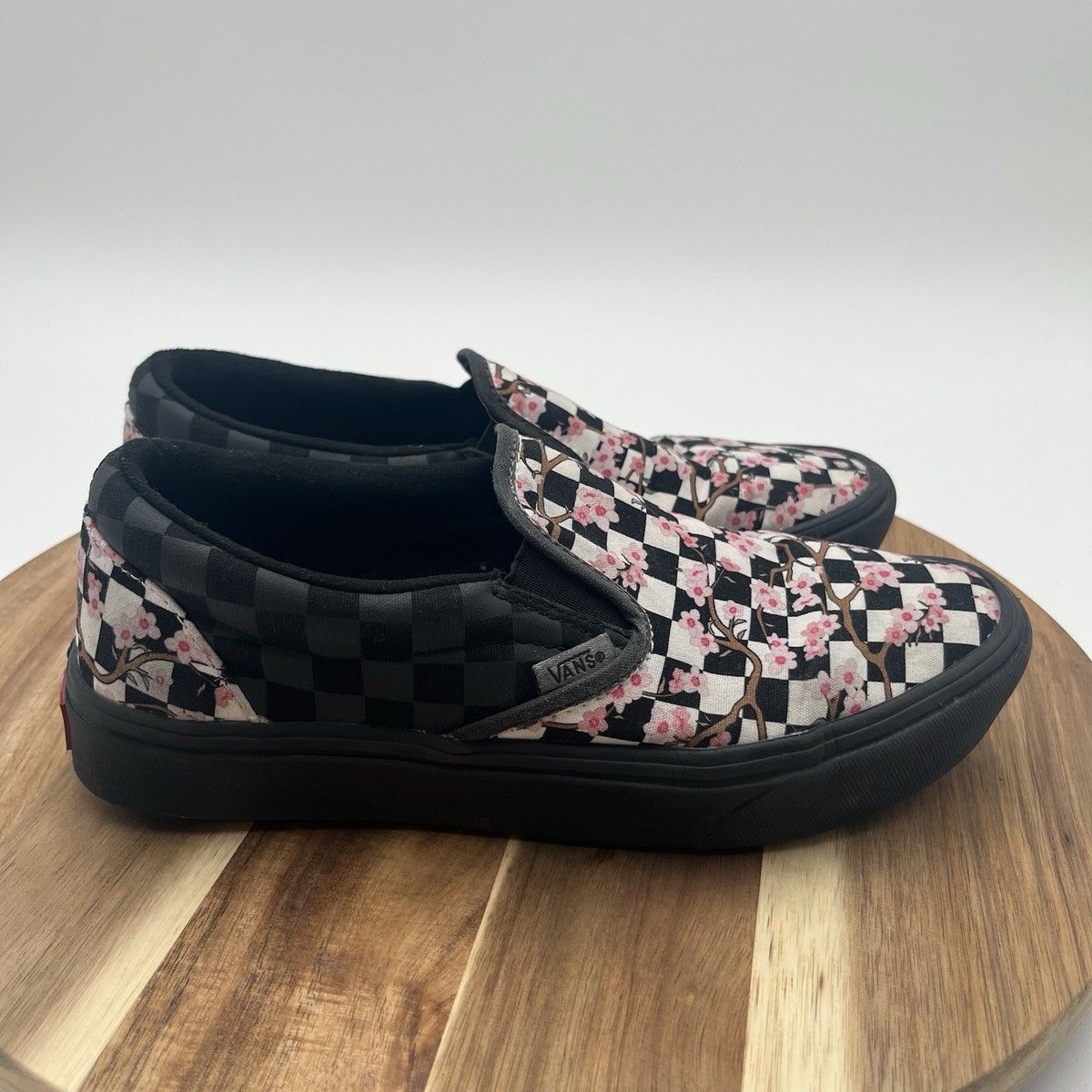 Vans Customs Vans Slip On Cherry Checker Cherry Blossom Vans Vans