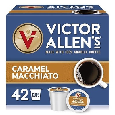 Victor Allen's Coffee Pods Caramel Macchiato Medium Roast 42 K-Cup Pack