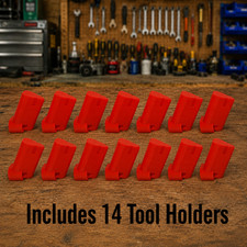 Fits Milwaukee M12 Tool Wall Mount Holder Red 14 Organizers
