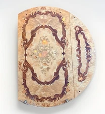 Vintage Italian Sorrento Marquetry Inlay Floral Coffee Side Table Top MCM Lot 2