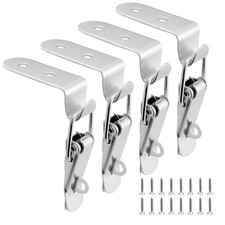 4 Pack 90 Degree Spring Loaded Tool Box Latch Toggle Catch Lock for Case Box