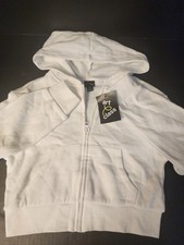 Art Class Hoodie Girls Long Sleeve Full Zipper White S 6/7  READ   NEW