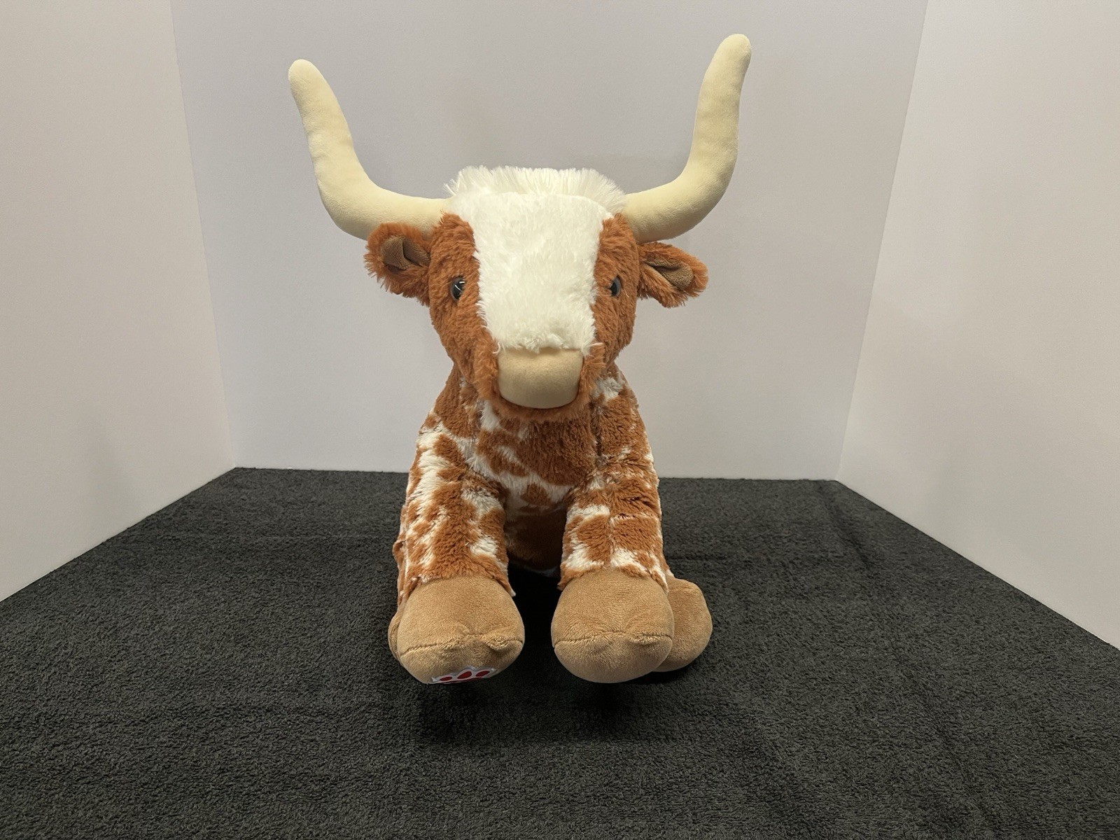 Build A Bear Plush/Stuffed Texas Longhorn Spotted Cow/Bull 12