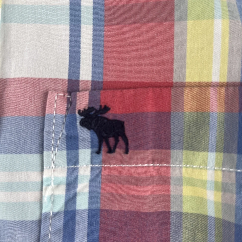 Camisa Abercrombie And Fitch Jóvenes Niños XL Músculo Botón Preppy Rosa Y2K Foto 3 de 4