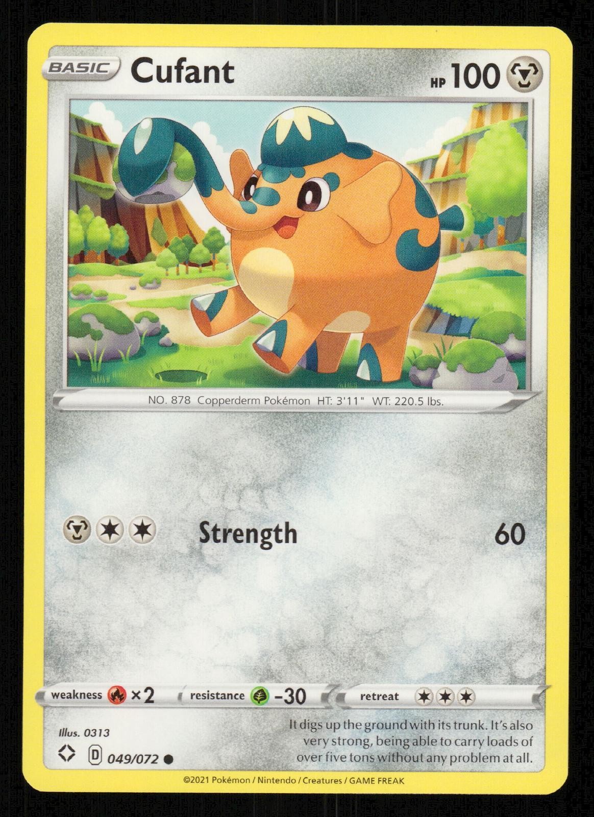 Cufant 049/072 Common Shining Fates Pokemon Near Mint