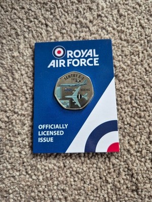 WESTMINSTER RAF ROYAL AIR FORCE 50P SHAPED COIN 1976 BOEING SENTRY E-3