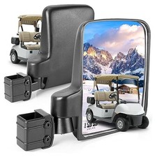 Golf Cart Side Mirrors, No Drilling 180 Degree Rotation  Foldable-HD