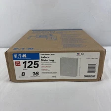 Eaton Indoor Main Lug Loadcenter 125 Amp 8 Space 16 Circuit BR816L125SDP NEW