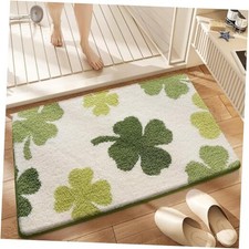 Floral Bathroom Mat Cute Absorbent and Non Slip Bath Rug Machine Washable Bath