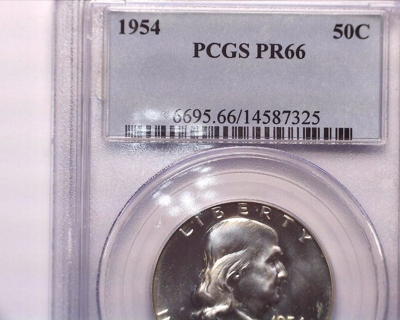 1954  Proof Franklin Half Dollar, PCGS PR66 Nice! *Take a LooK* *Lite Cameo* !!