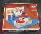 1978 LEGO #261 BATHROOM 160 Interlocking Pieces UNUSED Stained Box Look