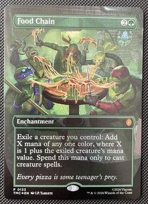 Food Chain | MTG: TMNT | 133 | Borderless Foil | Promo | NM