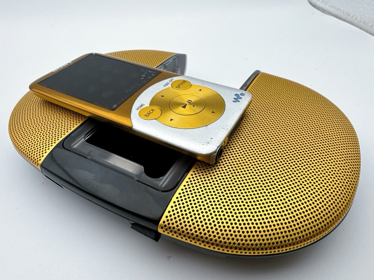 Sony NW-S754 Walkman Gold Silver 8GB MP3 Player Speaker Dock