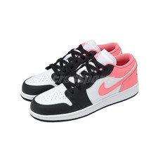 Nike Air Jordan 1 Low GS AJ1 Black Pink Gaze White Kids Youth Casual 553560-025