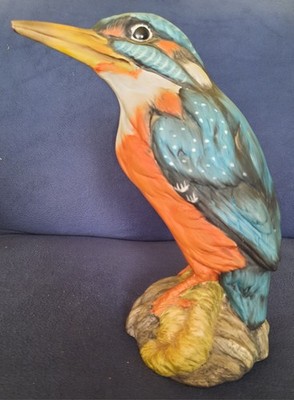 Vintage 11.5'' Fine Porcelain Kingfisher Leonardo Collection Lesser & Pavey UK