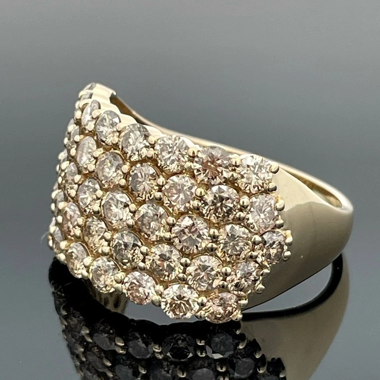 RING GR.21 (CA. 66) AUS 585/- GG MIT BRILLANTEN (GES.CA. 5,0 CT.) SCHMUCKJAGD - Bild 3 von 3