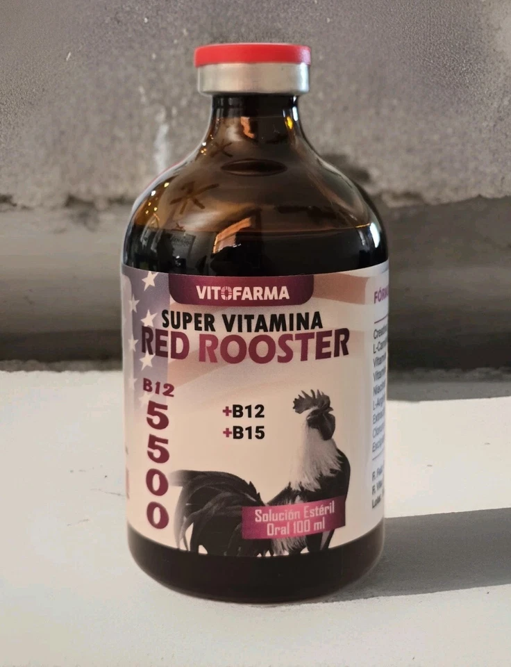 Red Roosters B12 5500 + B15 Atp Pollos, Gallos Vitofarma 100ml Exp. 01/28 - Image 2 of 4
