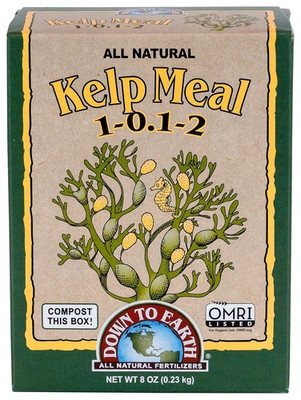 Down to Earth All Natural Fertilizers Kelp Meal 1-0.1-2, 0.5 Lb Mini Box Organic