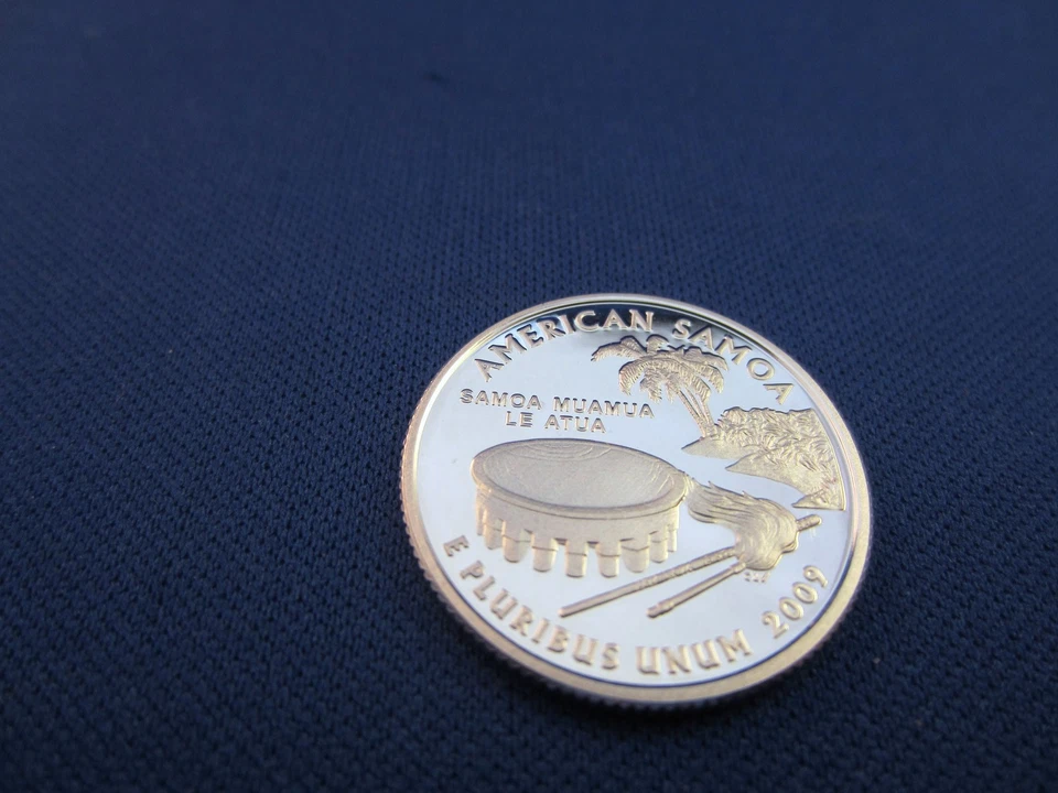 2009-S Silver Quarter American Samoa Deep Cameo Mirror Proof Upper Grading Range - Image 3 of 3