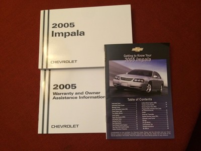 New 2005 Chevy Chevrolet Impala Car Owners Manual Book Complete New Unused Ebay
