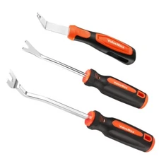 VALUEMAX 3PCS Heavy Duty Trim Removal Tool Staple Remover Pry Tools Clip Removal