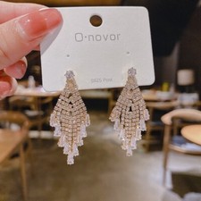 Fashion 14K Gold Water Drop Cubic Zirconia Earrings