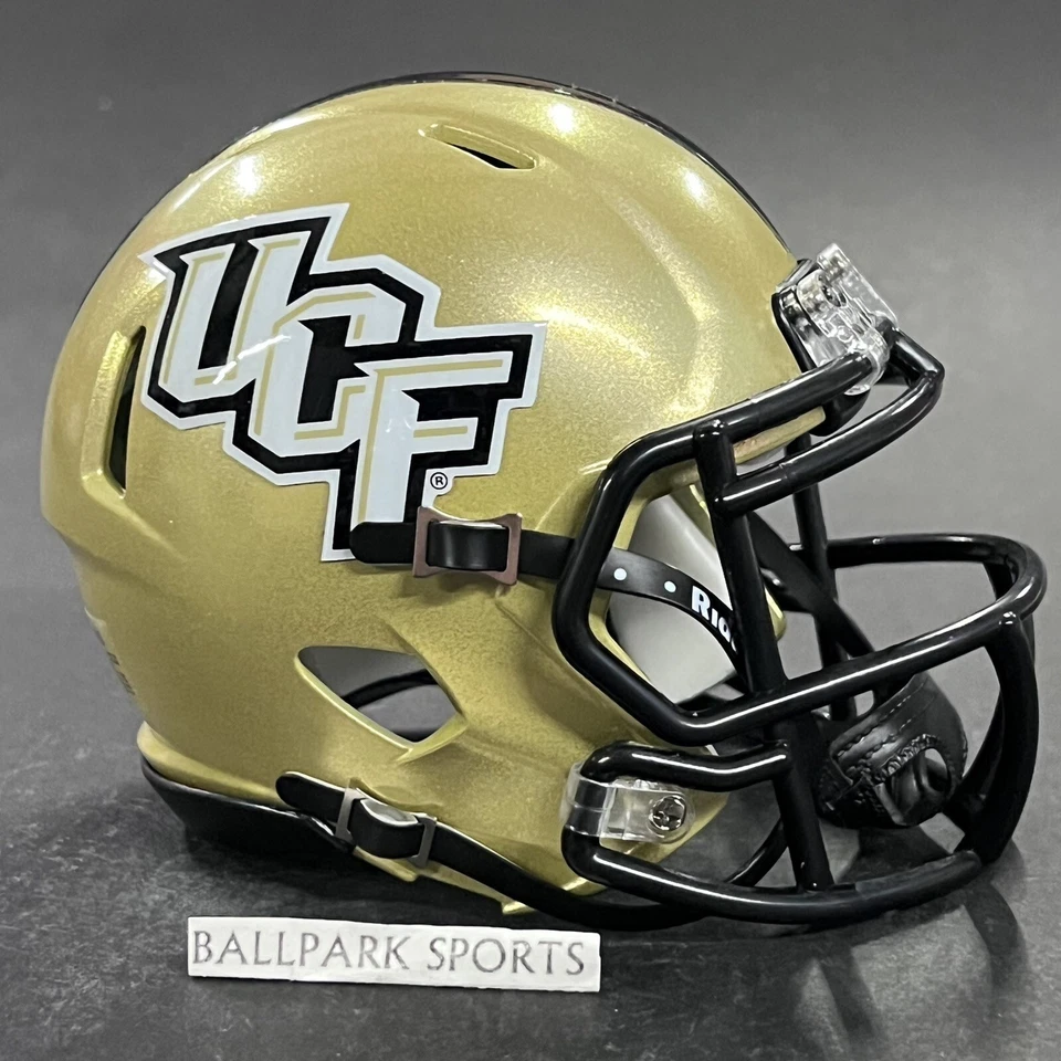 Central Florida UCF Knights Speed Mini Helmet Riddell NCAA Gold Alternate New! - Image 2 of 4