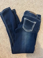 Vigoss Girls The Jagger Ankle Skinny Dark Blue Denim Jeans Sz 8