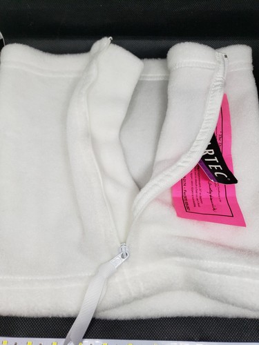 Nuova ghetta collo pile Polartec bianca zip made in Aspen, CO sport inverno - Foto 2 di 11