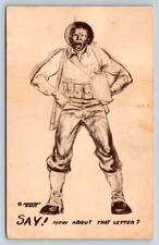 Postcard WW2 Soldier Say How About That Letter Marshall Davis Art Y30