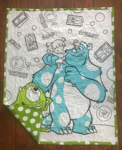 MANTA ACOLCHADA DISNEY PIXAR MONSTERS INC 36""x44"" CUNA INFANTIL-ADULTO - Imagen 2 de 2