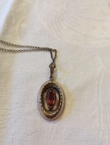 Vintage Andreas Daub A*D Sterling Silver & Faux Amethyst Glass Pendant Germany - Picture 15 of 16