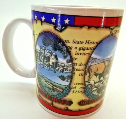 Tazza caffè souvenir Mount Rushmore, Black Hills, South Dakota, grafica completa - Foto 2 di 4