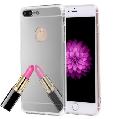 Apple iPhone 7 Plus Handy Hülle Spiegel Mirror Soft Case Schutz Cover Silber