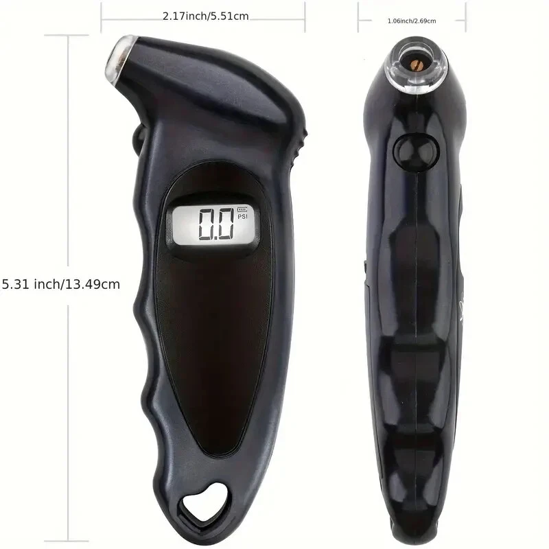 Digital Tire Air Pressure Gauge Bike Car Truck LCD Display 150 PSI - Black Color - Image 4 of 4