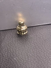 Small Brass Lamp Finial. 5/8”wide 3/4”tall. 1/8ip-27,  3/8” Lamp Pipe