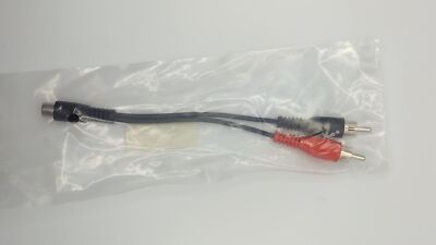 Audio RCA jacks Y splitter cable stereo speakers TV VCR A/V 2 male 1 female