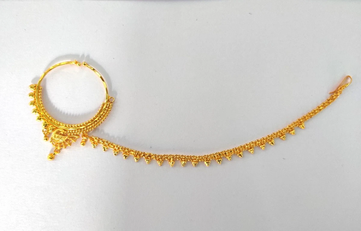 Bridal nose ring clearance designs in gold