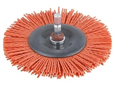 1502000 Wheel brush 100mm Mounting: 1/4", hexagonal V: wire WOLFCRAFT