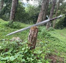 Hand Forged High Carbon Steel Viking Sword Medieval Battle Ready With Scabbard