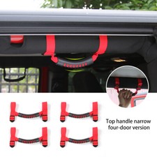 4x Top Roll Bar Grab Handles Grip Wide For Jeep Wrangler Cj Yj Tj Jk Jk Jl Red