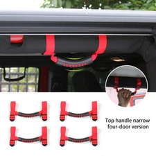 4x Top Roll Bar Grab Handles Grip Wide For Jeep Wrangler CJ YJ TJ JK JK JL Red