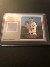 Baseball Card Justin Verlander Clubhouse Collection Relic Topps Heritage 2019!! 