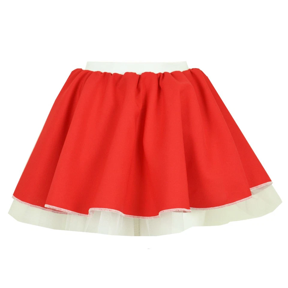 Girls CHRISTMAS Skirts Costumes ELF Mrs Claus CANDY CANE Dance SHOW Fancy Dress - Image 4 of 4